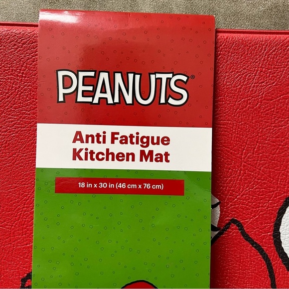 PEANUTS SNOOPY HO! HO! HO! CHRISTMAS RED Anti-Fatigue Kitchen MAT 18x30 New - Picture 5 of 6